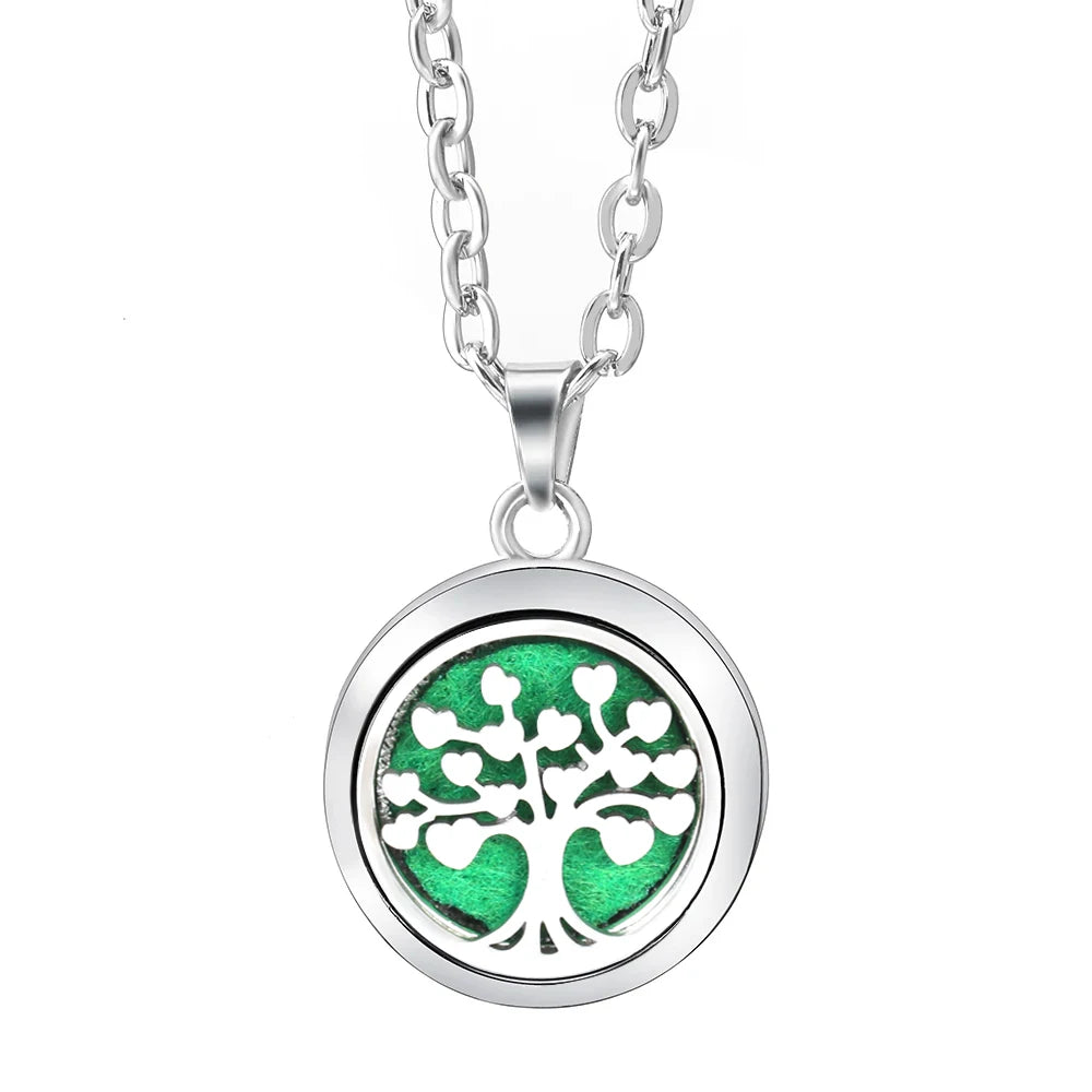 Essential Oil Diffuser Necklace – Stainless Steel Locket Pendant